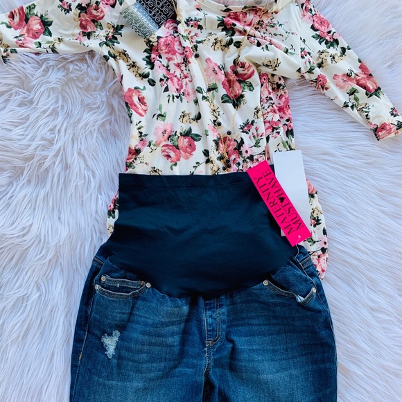 NWT Maternity blue jeans size xl - Picture 7 of 8